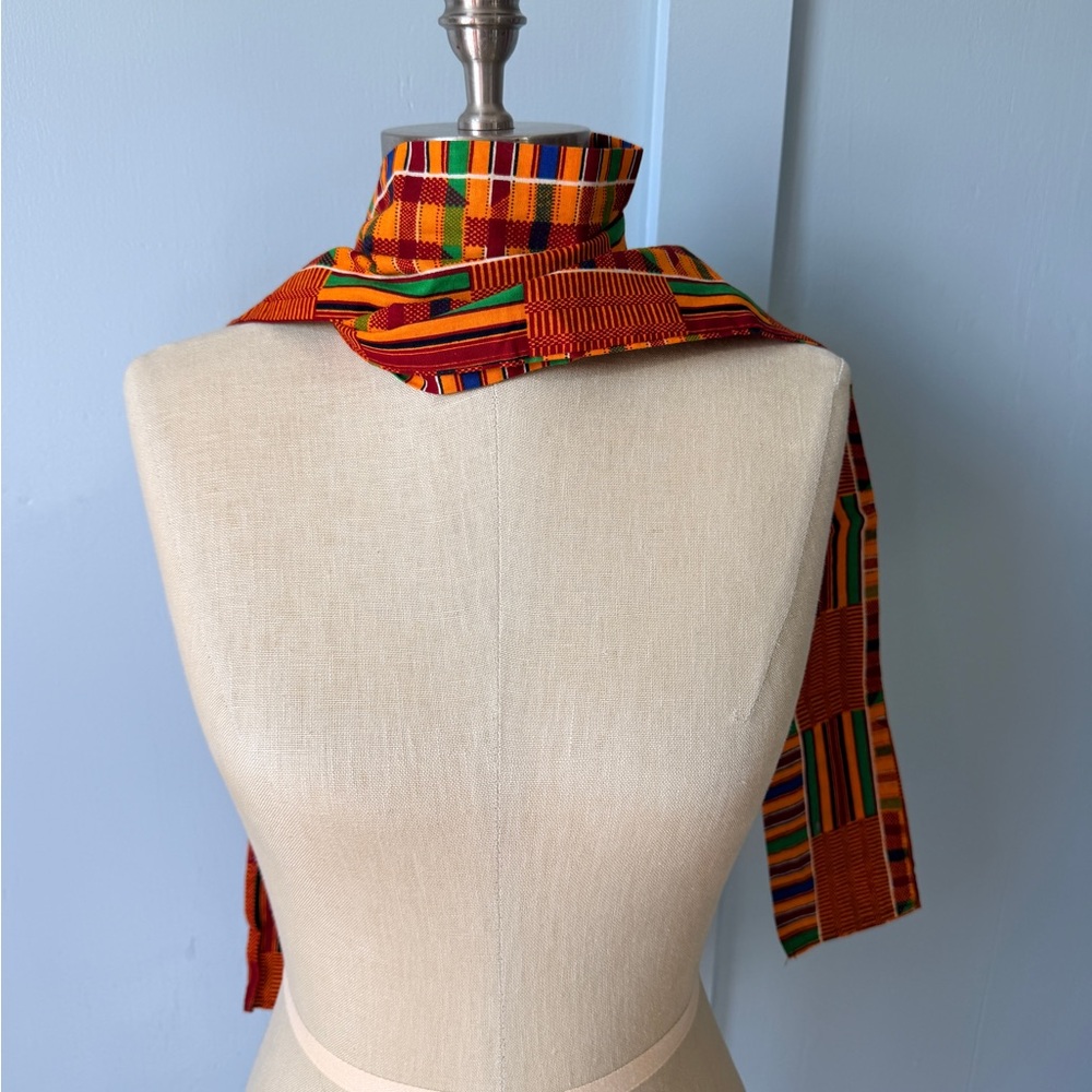 Vibrant Multicolor Striped Scarf - Picture 2 of 3